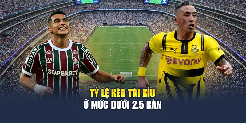 Soi Kèo Bóng Đá Fluminense Vs Dortmund Vào Lúc 23:00 Ngày 17/06 2 Tỷ lệ kèo Tài Xỉu ở mức dưới 2.5 bàn